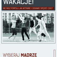 Plakat: Aktywne i bezpieczne spędzanie wakacji