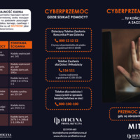 Ulotka: Cyberprzemoc tu kończy się zabawa (Pedagodzy)