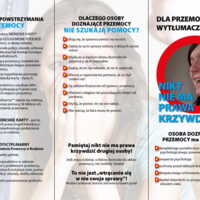 Ulotka: Profilaktyka przemocy w rodzinie, promocja realizacji procedury „Niebieskie Karty”