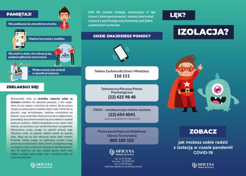 Ulotka: Izolacja Młodzież