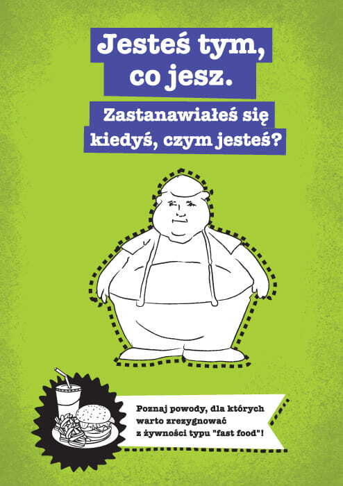 Plakat: Profilaktyka fast food w diecie