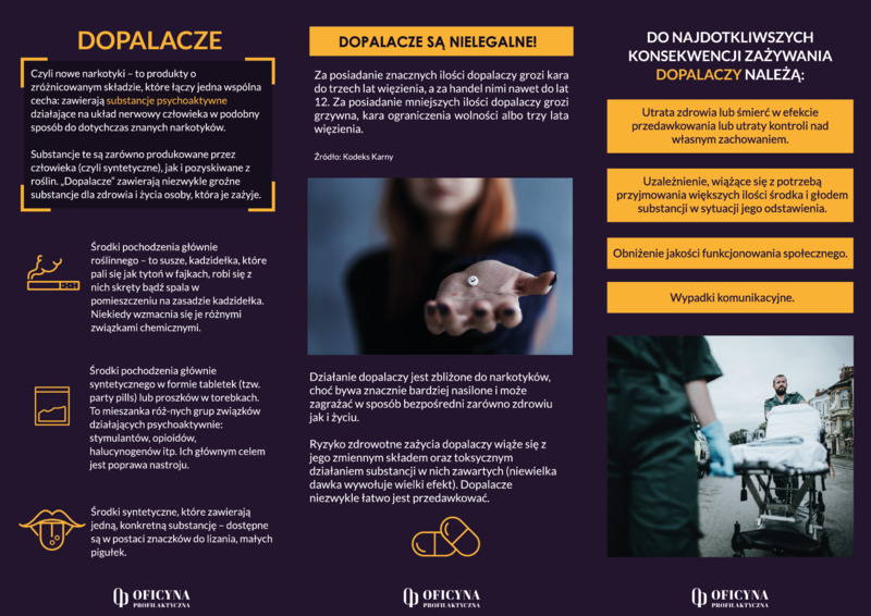 Ulotka: Dopalacze to wyroby kolekcjonerskie. Mit! (Pedagodzy)