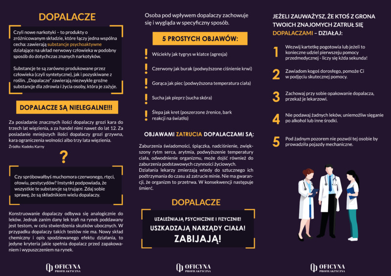 Ulotka: Dopalacze zbierają śmiertelne żniwo (Młodzież)