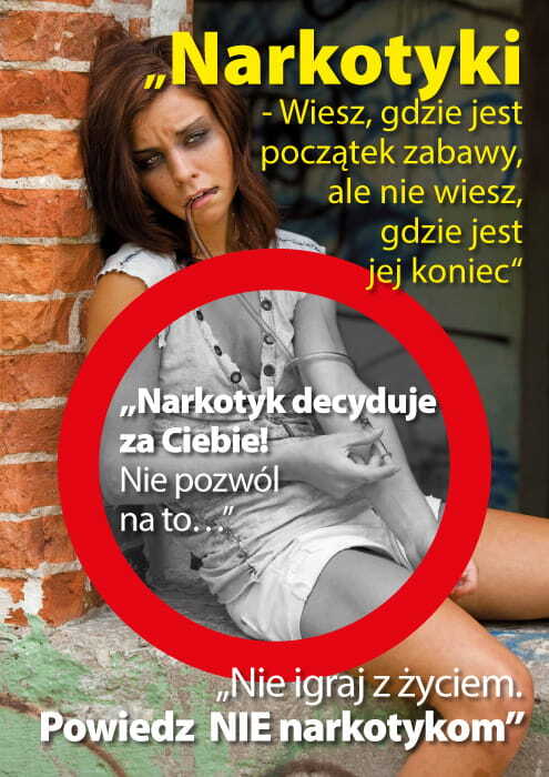 Plakat: Profilaktyka uzależnienia od narkotyków dla młodzieży