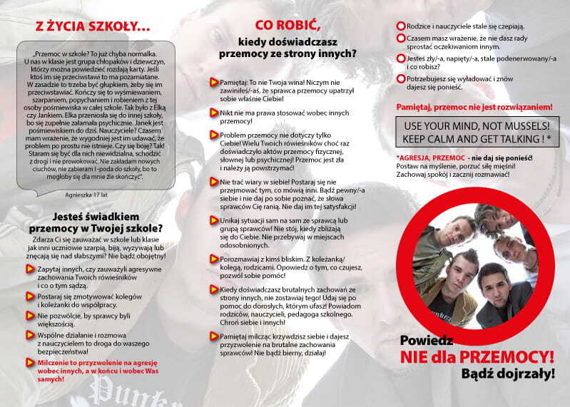 Ulotka: Profilaktyka agresji i przemocy rówieśniczej