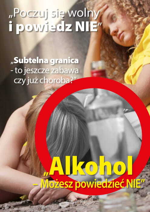 Plakat: Profilaktyka uzależnienia od alkoholu dla młodzieży