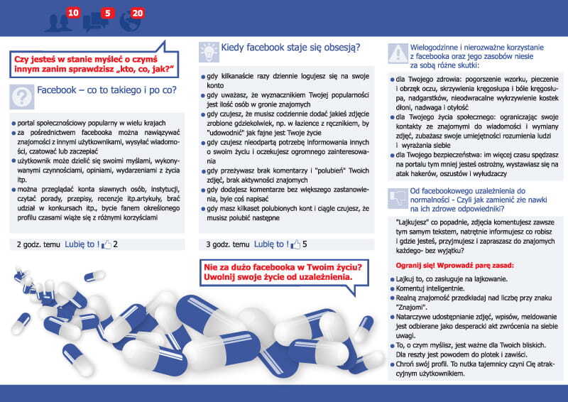 Ulotka: Profilaktyka uzależnienia od portali społecznościowych