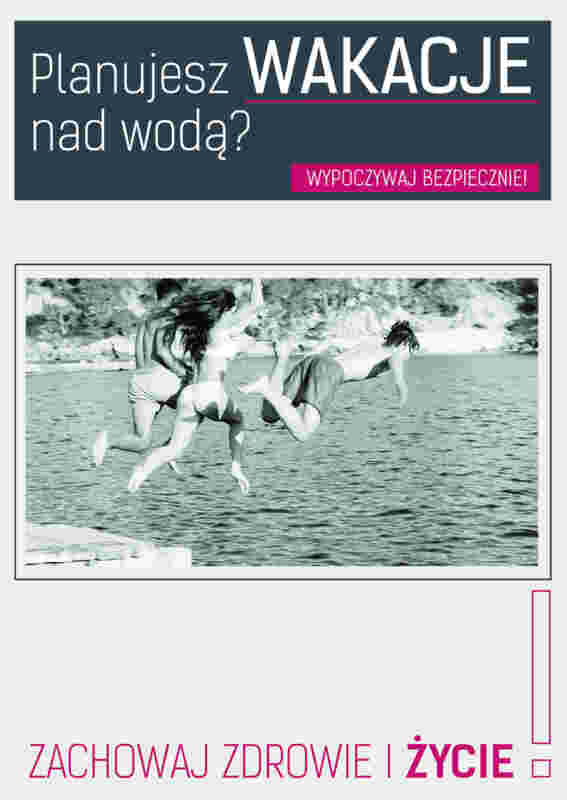 Plakat: Bezpieczny wypoczynek nad wodą