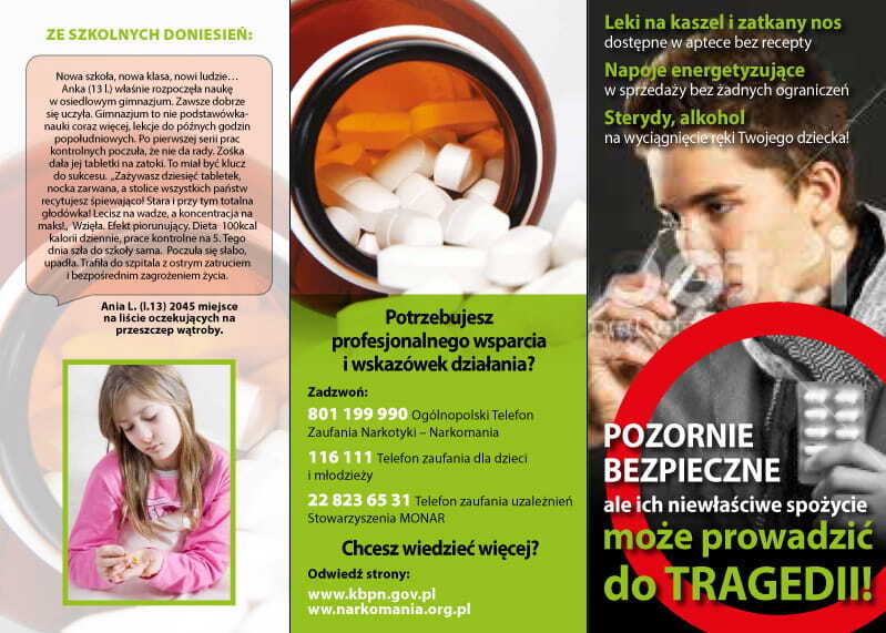 Ulotka: Profilaktyka stosowania ogólnodostępnych środków psychoaktywnych