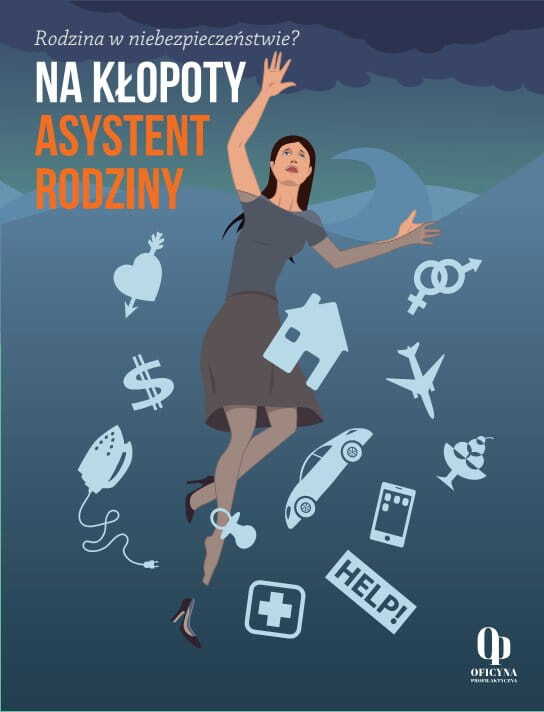 Broszura:  Na kłopoty....Asystent Rodziny